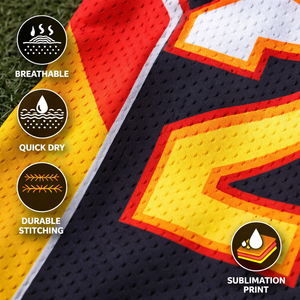 ผู้ผลิตชุดบาสเก็ตบอลแบบ OEM ตามสั่ง เนื้อผ้าโพลีเอสเตอร์ 100% แห้งเร็ว ระบายอากาศได้ดี พร้อมบริการสกรีนชื่อผู้เล่นแบบซับลิเมชั่น - Product Image 3