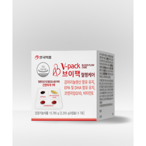 Ankook V-Pack integratori alimentari da 7 pacchetti per la cura della circolazione sanguigna con Omega 3 e coenzima Q10 - Product Image 1