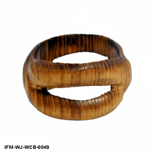 Brazalete de Madera Curvada Orgánica Hecho a Mano – Brazalete Abstracto Natural de Múltiples Hilos - Product Image 2