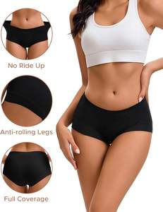 Braguitas Hipster para Mujer, Transpirables, Tejidas, Suaves al Tacto, Elásticas, Ajuste Relajado, Cobertura Total, Uso Diario, Marca Personalizada - Product Image 4