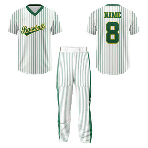 Maillot de baseball col en V 100 % polyester de haute qualité, kit de baseball personnalisé avec logo par sublimation, léger, faible MOQ, maillot de softball OEM - Product Image 4