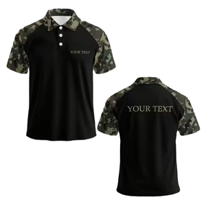 Customized Men's Standard Polo Shirt Personalized Text Available Classic Easy Short Sleeve Camouflage Print 4 Colors Available - Product Image 1