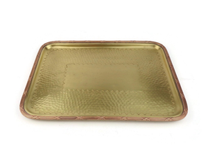 <b>Large</b> Size Brass Serving <b>Tray</b> With Durable Construction For Serving Meals Drinks Desserts In Hotels And Banquets - Product Image 4