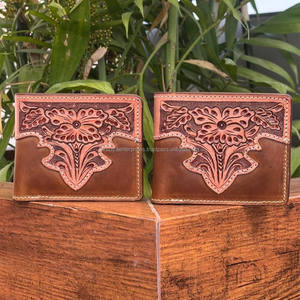 กระเป๋าสตางค์แบบพับสองด้านทำจากหนังแท้สำหรับผู้ชายกระเป๋าสตางค์บางหรูหราแบบเป็นเครื่องมือแบบมินิมอลลิสต์งานตามสั่ง - Product Image 4