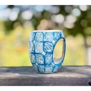 New Design Handmade Ceramic Mug Floral Pattern Black White Traditional Chinese Design Home Use - Product Image 3
