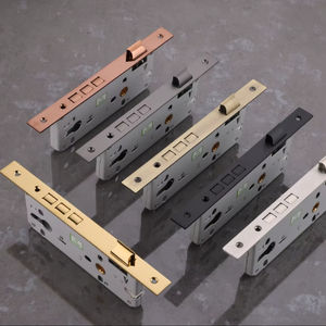 Poignées de meubles robustes 70x85 à 3 broches en laiton massif et zinc, style cylindrique moderne pour portes de villas et de loisirs - Product Image 1