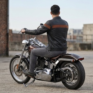 Veste en cuir de vache, protection de poitrine pour moto, gilet de sécurité pour motocross adulte, matériau respirant et coupe-vent, veste de moto tout-terrain - Product Image 6