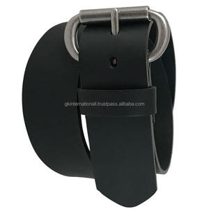 Cinturón Casual de Cuero Genuino Negro Premium para Hombre y Mujer con Hebilla de Rodillo Plateada Mate Resistente al Mejor Precio - Product Image 6