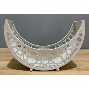 Custom Wooden Crescent Moon <b>Gift</b> Hamper Basket Wholesale Laser Cut Eid Mubarak Decor Islamic <b>Ramadan</b> Tray Storage Shelf <b>Box</b> - Product Image 3