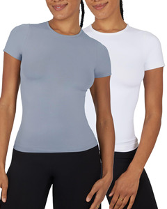 T-shirt pour femme, style tendance, vêtement décontracté, léger, de haute qualité, service OEM personnalisé - Product Image 2