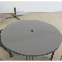 Table et chaises de pique-nique en acier galvanisé avec revêtement en poudre pour l'extérieur, ensemble complet, vente en gros d'usine à prix compétitif