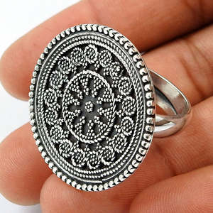 Beautiful Floral Design Women <b>Ring</b> Available In 925 Sterling Silver Pretty Adjustable Bohemian Jewelry At Reasonable Price - Product Image 3