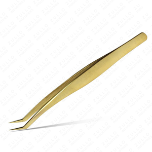 Pinces à cils en acier inoxydable japonais de qualité supérieure avec pointes rondes et personnalisables pour extensions professionnelles - Product Image 2