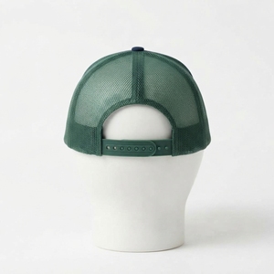 Men's Navy Green Trucker Cap Custom Embroidered Logo Mesh <b>Back</b> Baseball Hat Adjustable Outdoor Streetwear - Product Image 4