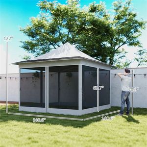 Light Gray Rain Shelter <b>Tent</b> Pergola for Gardens & Terraces <b>Canopy</b> & Gazebo Product - Product Image 6