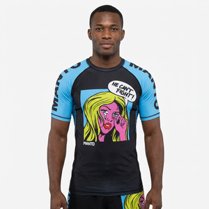 Mixed Martial Arts Rash guard Short Sleeve <b>Compression</b> <b>Shirt</b> <b>Men</b> Moisture Wicking Polyester Sublimation Print - Product Image 6