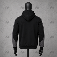 Sweat à capuche zippé color block pour homme, 100% coton molletonné, brodé, respirant, style streetwear pour l'automne et l'hiver