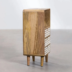 Mesita de Noche de Madera Hecha a Mano con Cajón de Almacenamiento – Mesita de Noche Minimalista para Decoración Moderna de Dormitorio, Decoración Elegante para Dormitorio - Product Image 4