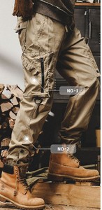 Pantalon de randonnée tactique décontracté pour homme, coupe slim, taille haute, en toile légère, 100 % coton, séchage rapide, pour activités de plein air - Product Image 5