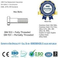 Bolts Nuts DIN933 DIN931 Hot Dip Galvanized Fully Threaded Hex Bolt Grade 4.8 8.8 10.9 High Tensile Carbon Steel Inch Left/Right