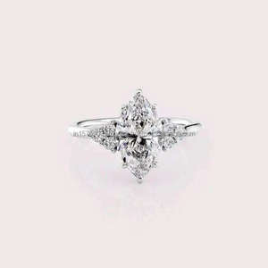 Excellent Quality Moissanite Engagement <b>Ring</b> for Premium Bridal Jewelry Engagement Ceremony and Wedding Event For Sale - Product Image 2