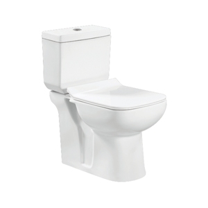 Ensemble WC JACK, deux pièces, cuvette allongée, chasse d'eau par gravité, design contemporain, écologique et facile à nettoyer, en céramique vitrifiée - Product Image 1