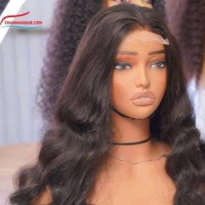 วิกผมแท้สีเวียดนามแบบปรับแต่งได้วิกผมแท้แบบปิดลูกไม้แบบตรงมีคุณภาพระดับพรีเมียม - Product Image 4