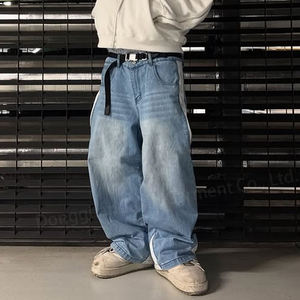 Jeans en denim ample pour homme, style français, collection de créateurs, denim brut selvedge de qualité supérieure, marque de luxe - Product Image 4