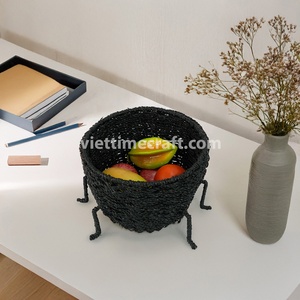 Cesta de calabaza de algas marinas tejida a mano, decoración y almacenamiento de Halloween y Vietnam al por mayor hecho a mano - Product Image 5