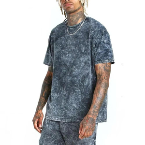Men's <b>Tie</b> <b>Dye</b> Cotton T-Shirt and Shorts Set Crew Neck Casual Summer Wear Breathable Knitted Fabric - Product Image 3