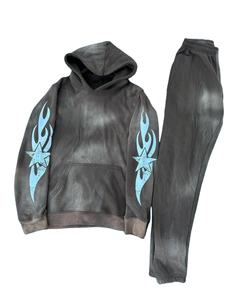 Top qualité vêtements pour hommes survêtements 100% coton personnalisé soleil fané pull à capuche hommes pantalon pantalon pantalon ensemble en gros vêtements d'hiver - Product Image 3