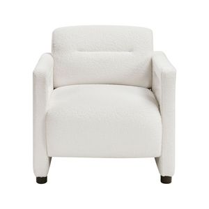 Poltrona di Lusso con Cuscino Beige, Rivestimento in Bouclé, Struttura in Compensato, Sedia d'Accento per Soggiorno - Product Image 3