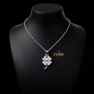 Collar con Colgante de Diamante Cultivado en Laboratorio, Corte Corazón, Plata de Ley 925, Chapado en Oro, Amuleto de la Suerte para Boda, Personalizado para Mujer - Product Image 4