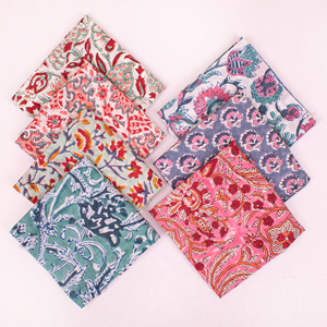 Pañuelo y Bufanda Floral de Algodón Orgánico Estampado a Mano, Transpirable, Sostenible, para las Cuatro Estaciones, Unisex, Estilo Boho, para Cuello y Cabello - Product Image 2