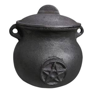 Caldero de Hierro Fundido para Incienso, Quemador de Loban, Quemador de Carbón, Tamaño Grande y Resistente, Sin Patas, Con Asa, para Meditación - Product Image 3