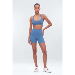 Ensemble de yoga sans couture gris foncé pour femmes, leggings taille haute, soutien-gorge de sport, tenue de sport 2 pièces - Product Image 6