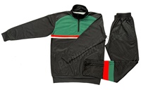 Ensemble de survêtement 2 pièces pour homme avec col zippé, logo personnalisé, vêtements de sport de football, grandes tailles, OEM ODM