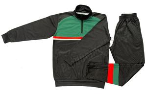 Ensemble de survêtement 2 pièces pour homme avec fermeture éclair sur le devant, col montant, tenue d'entraînement, logo personnalisé, vêtements de sport de football, tenue de course à pied, OEM ODM - Product Image 6