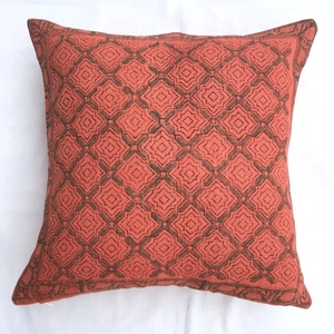 Wholesale Handmade 100% Linen Cushion Cover Hand-block printed Linen cushion cover - Product Image 1