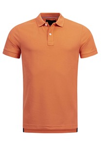 Men's <b>Orange</b> Short Sleeve for Shirt 100% Cotton Pique Knitted Casual Solid Color Quick Dry Breathable Regular Fit - Product Image 6