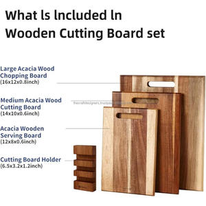 Disque de coupe d'ustensiles de cuisine à affichage plat Planche à découper en bois durable écologique Planche à découper de qualité supérieure à bas prix - Product Image 5