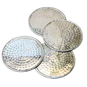 Ensemble de sous-verres en métal martelé de couleur personnalisée pour un usage domestique au meilleur prix de gros - Product Image 1