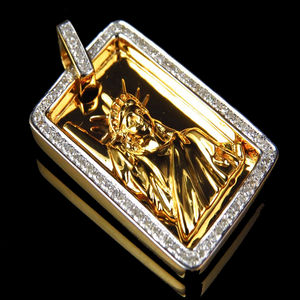 Pendentif Jésus de luxe en or serti de diamants Moissanite, style Hip Hop, bijou de déclaration éclatant VVS - Product Image 2