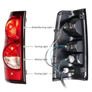 Coppia di Luci Posteriori a LED Rosse per Chevy Silverado 1999-2002 e GMC Sierra 1999-2006, Nuove in ABS 12V per Modelli Express e Suburban - Product Image 6