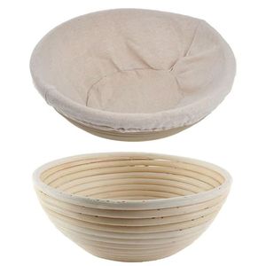 Round Bannetons 21cm Baskets Rattan with Liner Cloth Handmade Bread <b>Baking</b> <b>Set</b> Banneton Proofing Baskets Natural Eco-friendly - Product Image 4