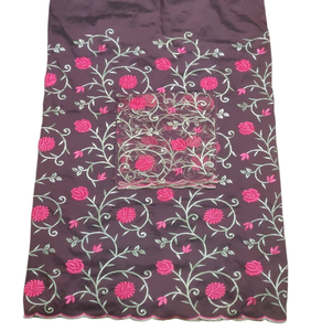 Nuevo y Espectacular George Wrapper Nigeriano de Moda con Diseño de Patrón Floral en Tela de Tafetán de Seda para Eventos Especiales - Product Image 1