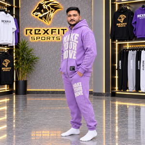 Rexfit Sports Chenille Applique Full <b>Zip</b> Tracksuit Heavyweight Fleece Jacket Rhinestone Custom Cuffed <b>Jogger</b> Pants Unisex Custom - Product Image 2