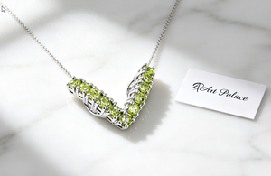 Colgante de Plata con Gema de Peridoto Art Palace, Engaste de Canal, Diseño Clásico, Unisex, Uso Diario - Product Image 2