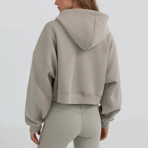 Sweat-shirt à capuche uni décontracté imprimé, doux, confortable et respirant, de haute qualité, pour femme, hiver, fourniture OEM, vente en gros, personnalisé - Product Image 3