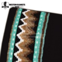 Tapis de selle western très populaire, tapis de concours épais antidérapant avec patch en cuir et laine, rembourrage en feutre et coton, confortable pour le cheval